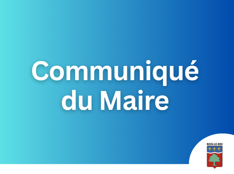 Communiqué du Maire