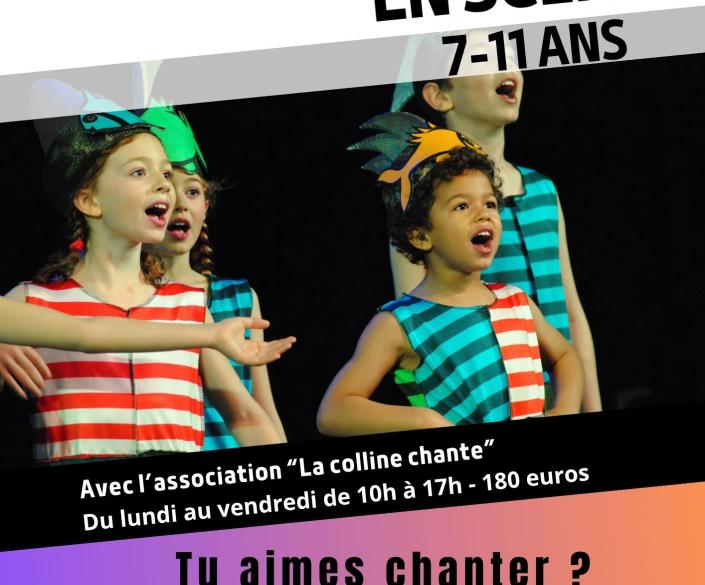 Affiche stage chansons en scène 7-11 ans