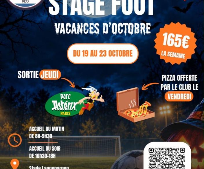 Flyer stage foot - vacance d'octobre
