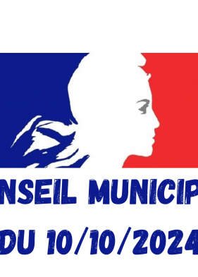 Conseil municipal du 10/10/2024