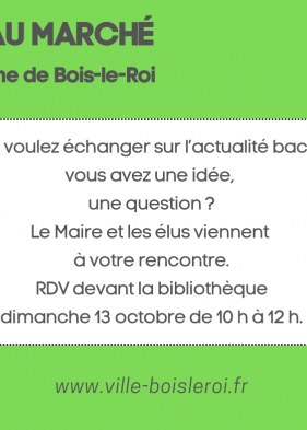 RDV au marché ! Permanence des élus