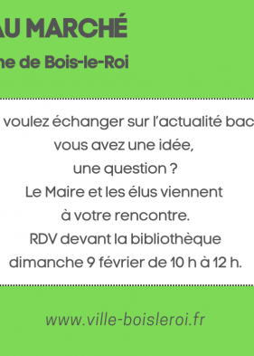 RDV au marché ! Permanence des élus