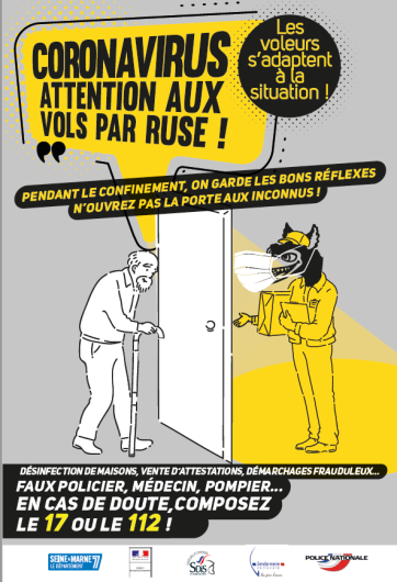 Affiche vol par ruse - confinement