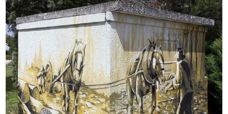 Fresque de la place de l'Abbé Vincent