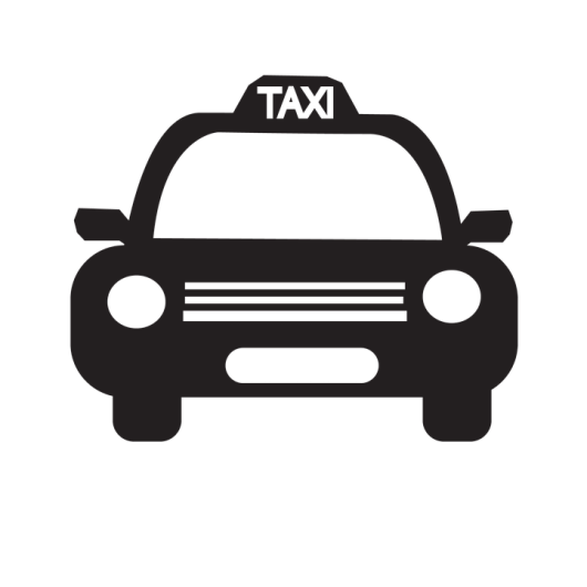 Icone taxi noir