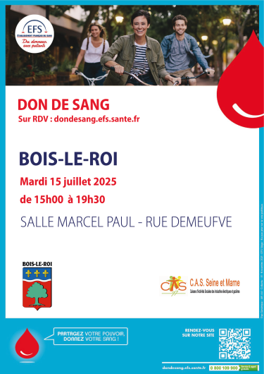 Affiche Don du sang - 15 juillet