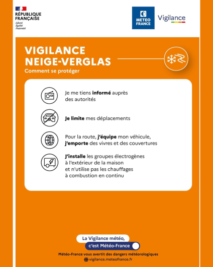 Vigilance orange neige et verglas