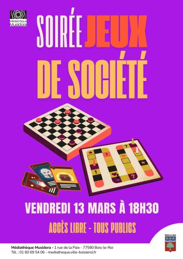 Soirée Jeux 13 mars 2026