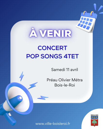 à venir concert POP SONG