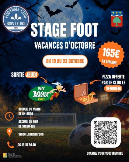 Flyer stage foot - vacance d'octobre