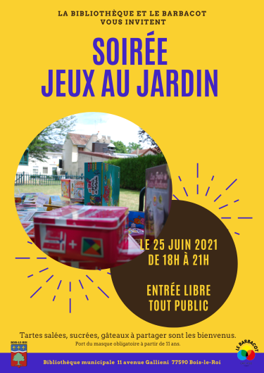 Soirée jeux au jardin