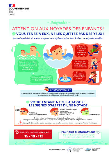 Attention noyade enfants