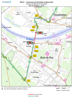 Fermeture du pont de Chartrettes