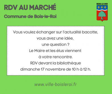 RDV au marché ! Permanence des élus