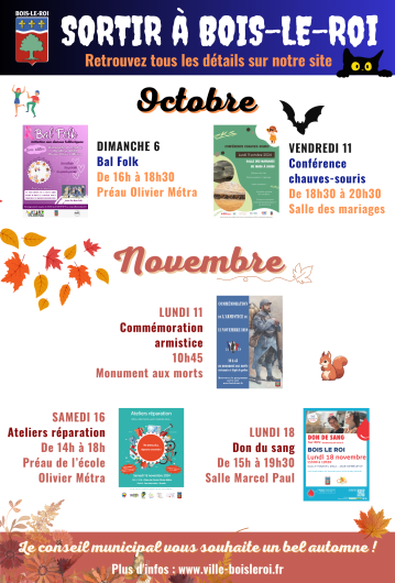 Sortir à BLR - octobre & novembre 2024