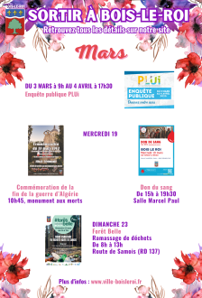 Sortir à Bois-le-Roi - Mars 2025