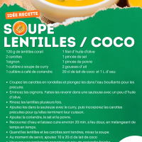 Idée soupe - Lentilles Coco