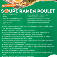 Idée soupe - Ramen Poulet