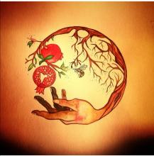 Logo de l&#039;encre du coeur