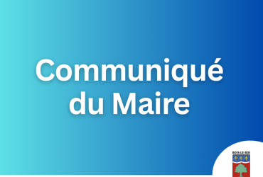 Communiqué du Maire