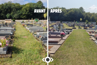 Entretien cimetière avant-après