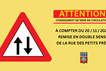 Changement double sens - rue petits près