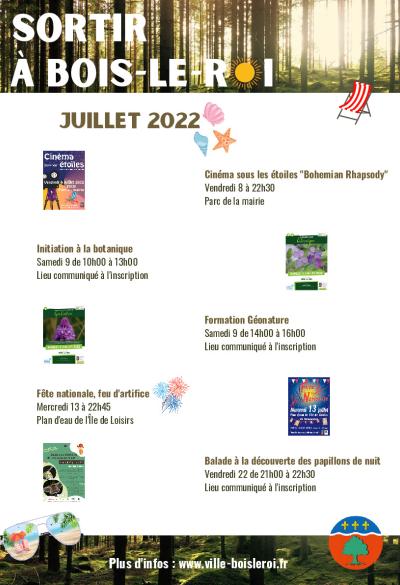 Sortir à Bois-le-Roi - Juillet/Août 2022