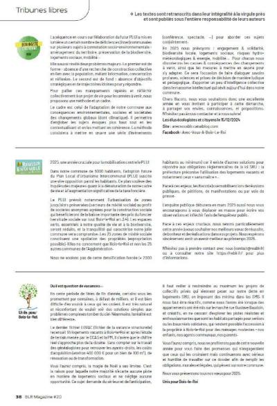 BLR Magazine n°20 février 2025 _ tribunes