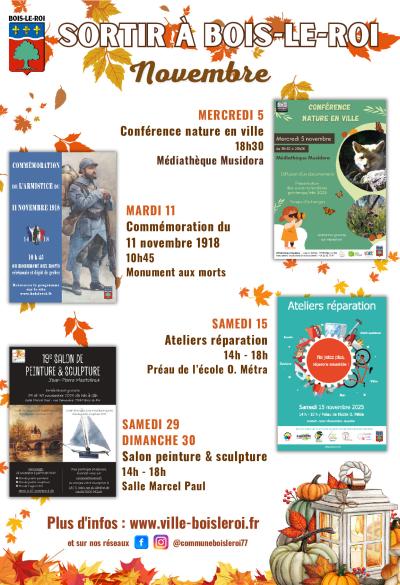 Sortir à Bois-le-Roi - Novembre 2025