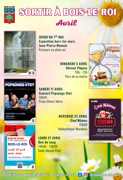 Sortir à Bois-le-Roi -  Avril 2026