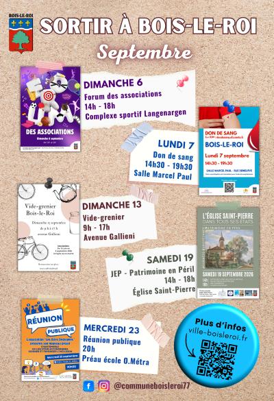 Sortir à Bois-le-Roi - Septembre 2026